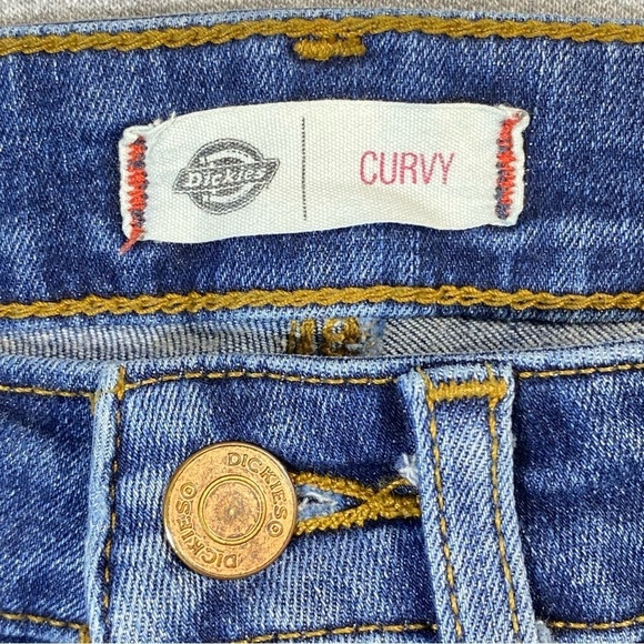 Dickies Curvy Straight Leg Jeans Women's 6 Blue Mid Rise Stretch Casual Denim - Picture 5 of 16